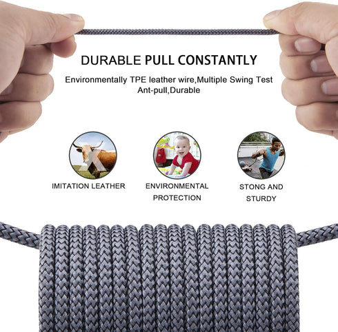 10ft iPhone Charger Cable (3 Pack) - MFi Certified Nylon Braided Lightning USB for iPhone 11/Pro/X/Xs Max/XR/8 Plus/7