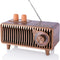Retro Bluetooth Speaker, Vintage Radio Walnut Wood Rotary FM Radio, 20W Dual Speakers Stereo, U Disk/TF Card/Aux Music