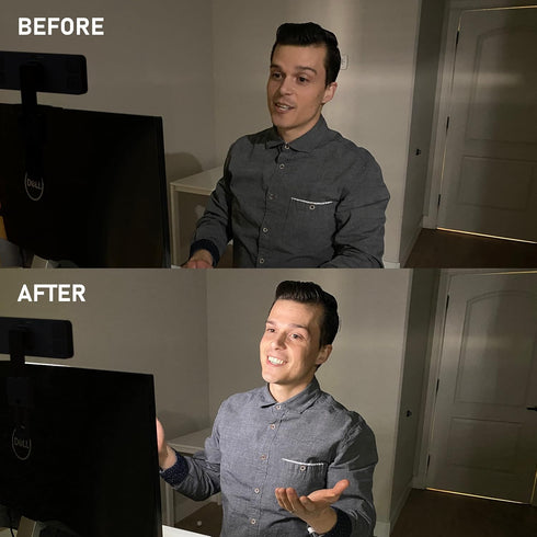MRK1 FUSE Portable Webcam Light Kit | Magnetic Edge-Lit Adjustable Color for Video Conferencing, Streaming