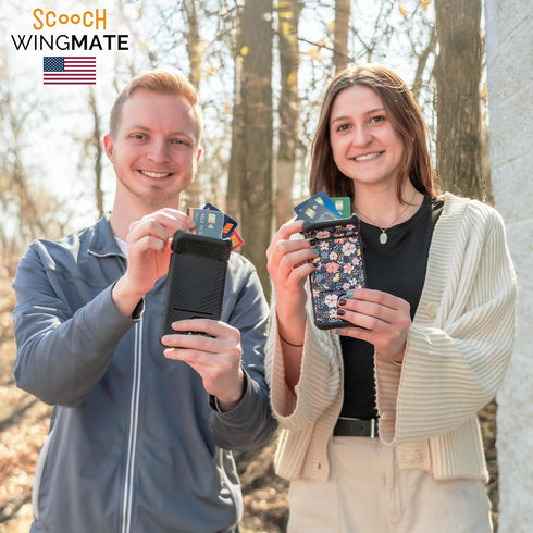 Scooch Wingmate Wallet Case for iPhone 11 with Card Holder - RFID Protection for 3 Cards - 10-Foot Drop Protection,
