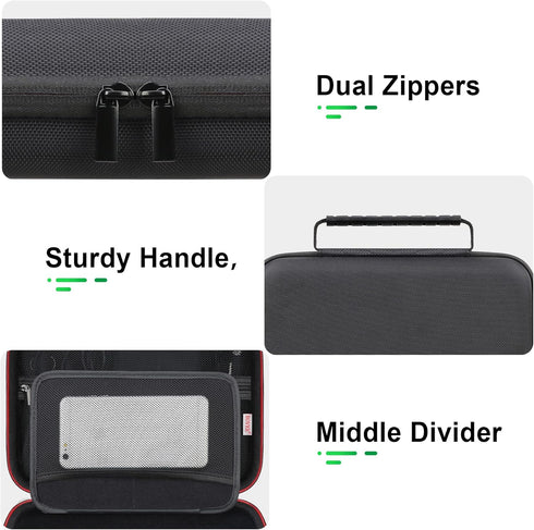 BOVKE 10-inch OTR1000 OTR1010 1090 Hard Carrying GPS Case for Garmin Dezl / / RV GPS Navigator System, Mesh Pocket