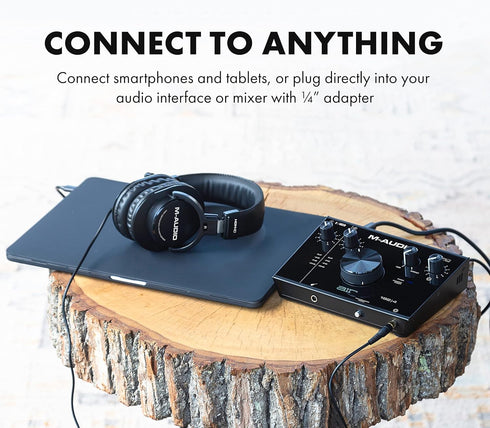 M-Audio HDH40 Over Ear Studio Headphones, Closed Back Design, Flexible Headband, 2.7m Cable for Monitoring