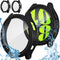 Suoman 2-Pack Waterproof Case for Samsung Galaxy Watch 6 44mm, Hard PC Bumper with Tempered Glass Protector