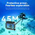TELESIN Waterproof Case for DJI Action 4/3 Camera Accessories, Anti-fog Underwater Housing Shell Cage