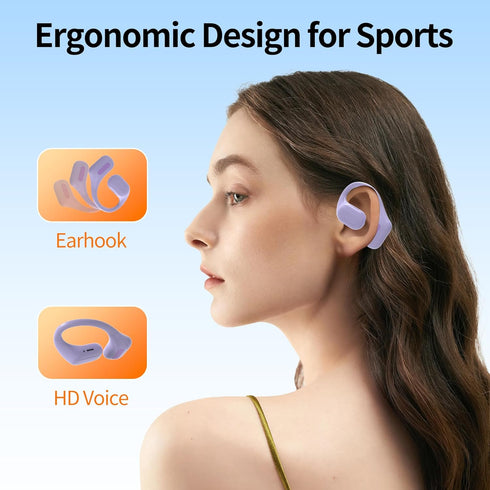 Bluetooth Headphones Wireless Earbuds, 36Hrs Playtime, Wireless Charging Case, HiFi Stereo Over-ear Earphones with