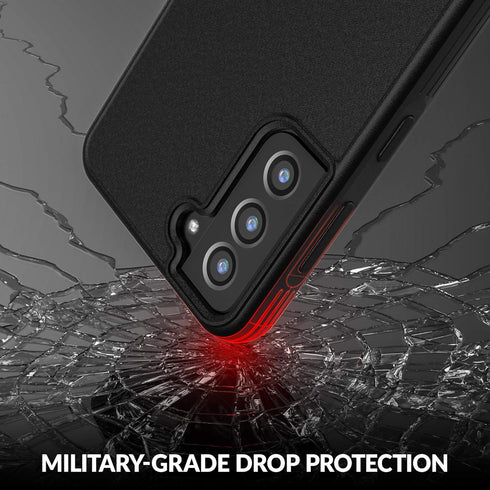 Crave Slim Guard Shockproof Case for Galaxy S21, Samsung Galaxy S21 5G (6.2 inch) - Black