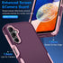SunRemex Samsung Galaxy A14 5G Case, Dual Layer Heavy Duty Shockproof with HD Screen Protector (WineRedPink)