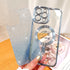 Fiyart iPhone 12 Pro Max Case - Blue Magnetic Glitter, Love Heart Plating, Clear, Shockproof, MagSafe Compatible, 6.7"