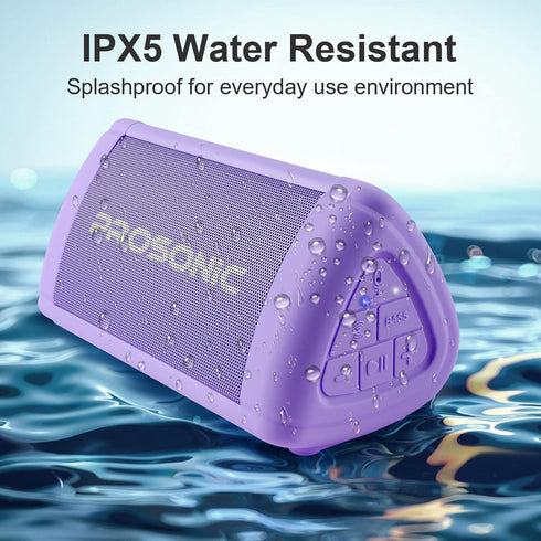 Prosonic BT3 Portable Wireless Bluetooth Speaker with 10W Stereo Sound, Bass Boost, Bluetooth 5.0, IPX5, Indoor &