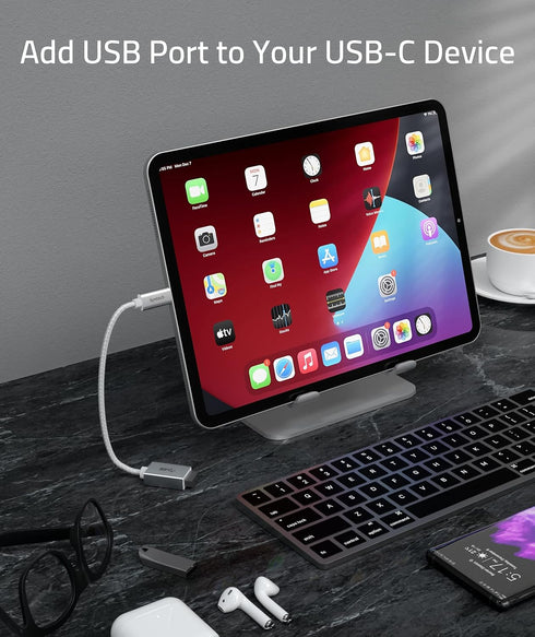 Syntech USB Type C to USB Adapter, Aluminum Alloy, Male to Female, 5 Gbps Transfer Speed