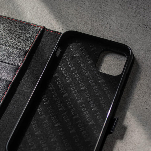 TORRO Cell Phone Case for Apple iPhone 11 Pro, Genuine Quality Leather Flip Cover with Card Slots, Horizontal Viewing