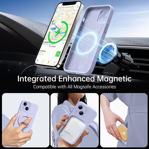 Kiresen 13 13 Magnetic for iPhone Case with Screen Protector - Wireless Charging Compatible - Upgraded Camera