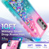 NGB Case for Samsung Galaxy Note 20 & Note 20 5G, Pink/Aqua Glitter Liquid Sparkle Cover with Accessories