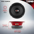 DS18 PRO-X6MSE Loudspeaker, 6.5" Midrange, 450W Max, 225W RMS, 8 Ohms, Premium Audio Door Speakers for Car or Truck