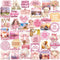 Pink Vision Board Stickers - 50 Pcs Cute Aesthetic Travel Planner Scrapbooking