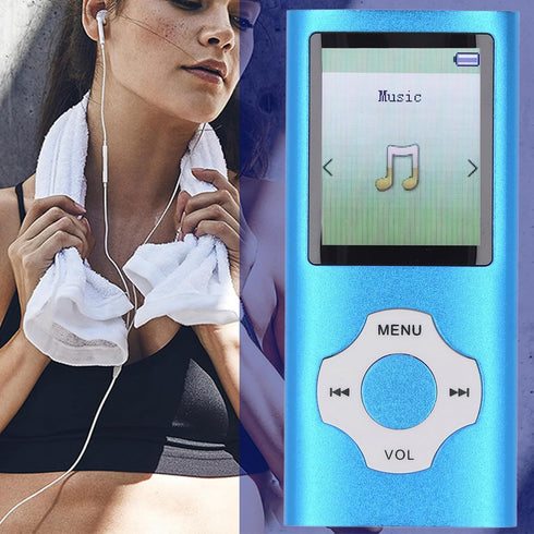 MP3 MP4 1.8in 128GB Player, Lossless Sound Portable Video Music Player, Color Screen Digital Music Player with Speaker