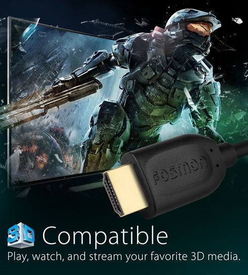 30FT 4K 2.0 4K@60Hz/2160p 18Gbps, 3D, Dolby PS5 1/2 HDMI Cable Long HDMI Cord Support HDCP, ARC, TrueHD Compatible