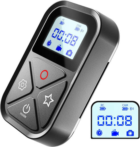 Smart Wireless Remote Control for GoPro: Camera Controller for Hero 12/11/10/9/8 with LCD Display and Wrist Strap