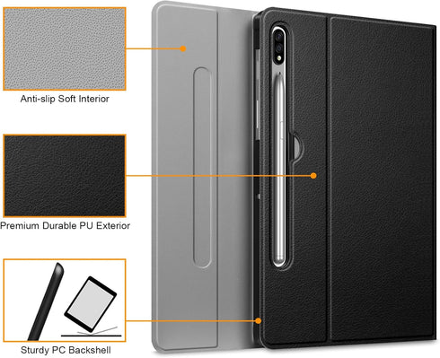 Fintie Keyboard Case for Samsung Galaxy Tab S8/Tab S7 11 Inch with S Pen Holder, Detachable Wireless Keyboard