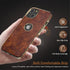 LOHASIC Vintage Leather Case for iPhone 13, Slim Luxury PU Soft Flexible Bumper, Shockproof Cover
