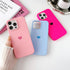 Jmltech Pink Silicone iPhone 15 Pro Case for Women, Girly Heart Design, Soft Anti-Scratch Microfiber Lining.