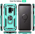 Androgate Samsung Galaxy S9 Case - Military-Grade Metal Ring Holder Kickstand, Shockproof Cover, Green
