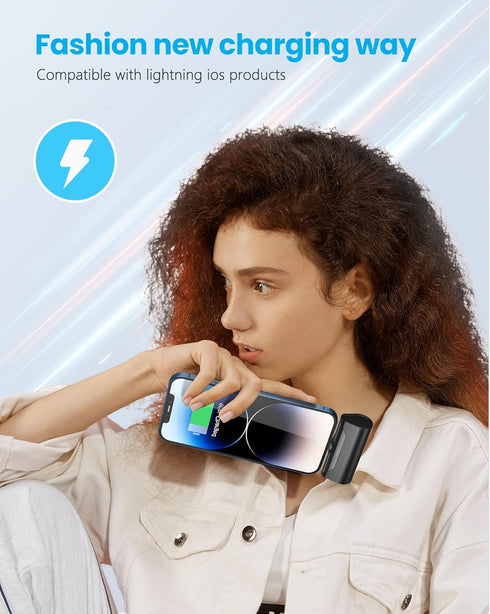 Small Portable Charger 4800mAh Power Bank Ultra-Compact 15W for iPhone 14 Pro/13/12/11/iPad Air/Mini/Pro
