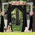 FUHSY Wedding Arch Draping Fabric 29" x 20FT 1 Panel Black Wedding Arch Drapes Sheer Curtains for Backdrop Wedding Drapery Chiffon Fabric Drapes for Window Scarf Reception Party Ceiling Decorations