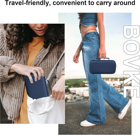 BOVKE Carrying Case for Blue Tees Golf Player+ GPS Speaker, Portable Holder with Extra Space for Cables, Navy