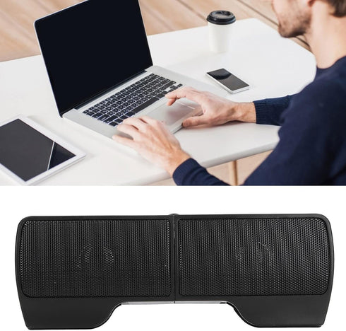 Zerodis Laptop Speakers, USB Powered Wired Monitor Soundbar Stereo Sound with Screen Clip for Monitor, Tablets, TV