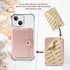 M-Plateau Slim Leather Wallet Phone Case, Adhesive Card Holder for Most Smartphones (Pink)