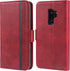 Phone Case for Samsung Galaxy S9 Plus, Leather Wallet with Tempered Glass Screen Protector, Card Holder, Red