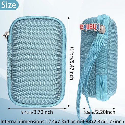 khanka Hard Case for Anker 3-in-1 Power Bank USB C Charger Block, 10,000mAh Portable Charger, Case Only (Blue)