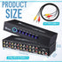 Gulfmew 8 4 8 1 8 Way AV Switch, RCA Switcher with FT RCA Cable, in Out Composite Video L/R Audio Selector Box, Port AV