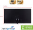 GE 4K 6ft 11264 Ultra Ed Indoor HD Digital TV Antenna, Long Ran Smart TV Antenna, Slim Decor Reversible Black White