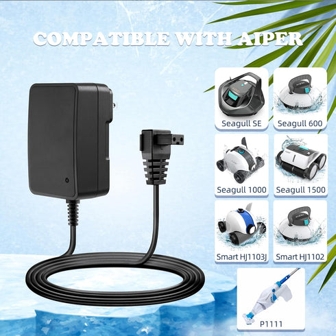 2-Prong 12.6V AC/DC Adapter for KOSGHO PZ0-18 Cordless Robotic Pool Vacuum Cleaner, 11.5V 5200mAh Power Supply