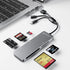 Memory Stick pro Duo Adapter 5-in-1 Multi Memory Card Reader for PC/USB-C/iPhone, Lightning+USB A+USB C