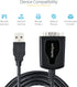 StarTech.com 3ft USB to Serial Cable with COM Port Retention, DB9 Male RS232 to USB Adapter