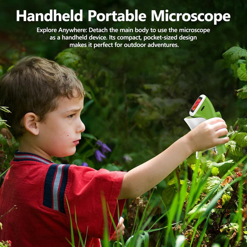 BEBANG 4K 2.0" 1000X 4-12 Set, 32G Detachable Kids Handheld Microscope Miniscope - HD Screen, Digital Pocket Toy