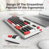 Mosptnspg Wired/Bluetooth/2.4G (98 RGB Mechanical Feel Membrane Wireless Keyboard, Silent ABS Ball Cap Gasket Structure
