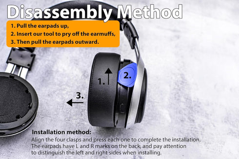 Replacement Earpads for LucidSound LS20, LS25, LS30, LS40 Headset, High-Density Memory Foam Cushions