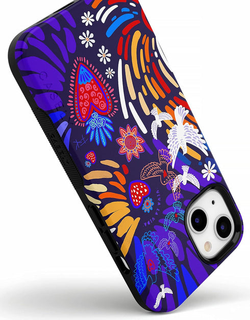 Casely iPhone 14 Plus Case | Viva La Vida | Frida Kahlo Floral Collage | MagSafe Compatible