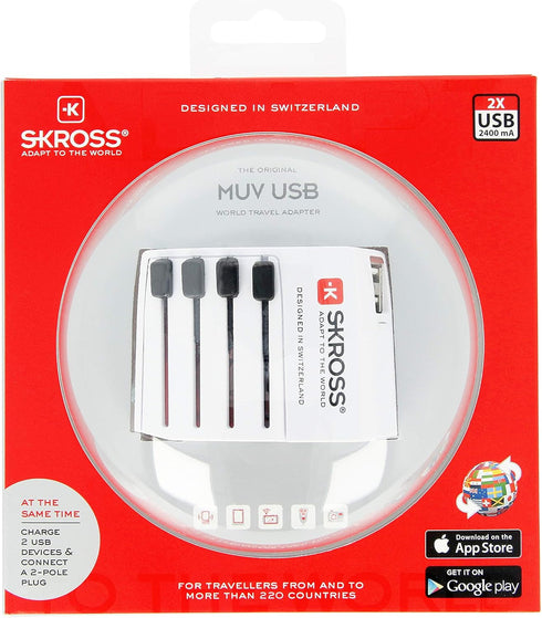 SKROSS World Adapter MUV USB 1.302930