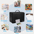ENGPOW Fireproof Photo Storage Box with 16 Inner Photo Cases - Collapsible Portable Organizer with Lock and Handle