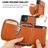 Bocasal RFID Blocking Wallet Case for iPhone 11, Adjustable Crossbody Zipper Purse Case with Kickstand, Brown