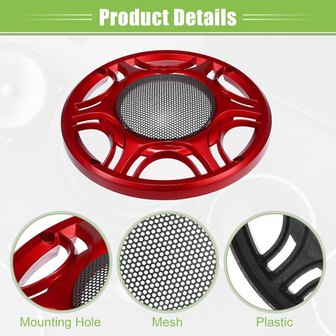 ACROPIX Pack of 4 Universal 6" Car Speaker Grills Cover Mesh Round Audio Speaker Protector Case