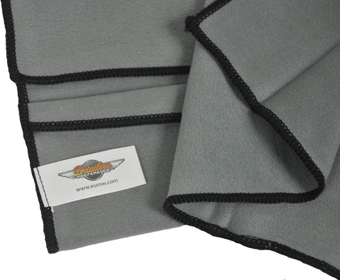 Eurow Microfiber Screen & Lens Cleaning Cloths, 2-Pack, 8" x 12", Gray, Streak-Free, Lint-Free, Soft, Washable