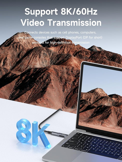 Hagibis LED Display USB C Adapter 240W 40Gbps 8K@60Hz for Thunderbolt 4/3, iPhone 15 Pro Max