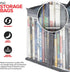 Stock Your Home DVD Storage Bags Set of 2, Media Organizer for DVDs, CDs, Blu Ray Discs, Clear Plastic Holders