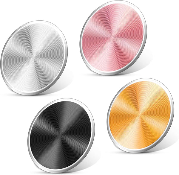 JIYIN Mount Metal Plates for Magnetic Phone Holder, 4 Pack Replacement Circular Patch